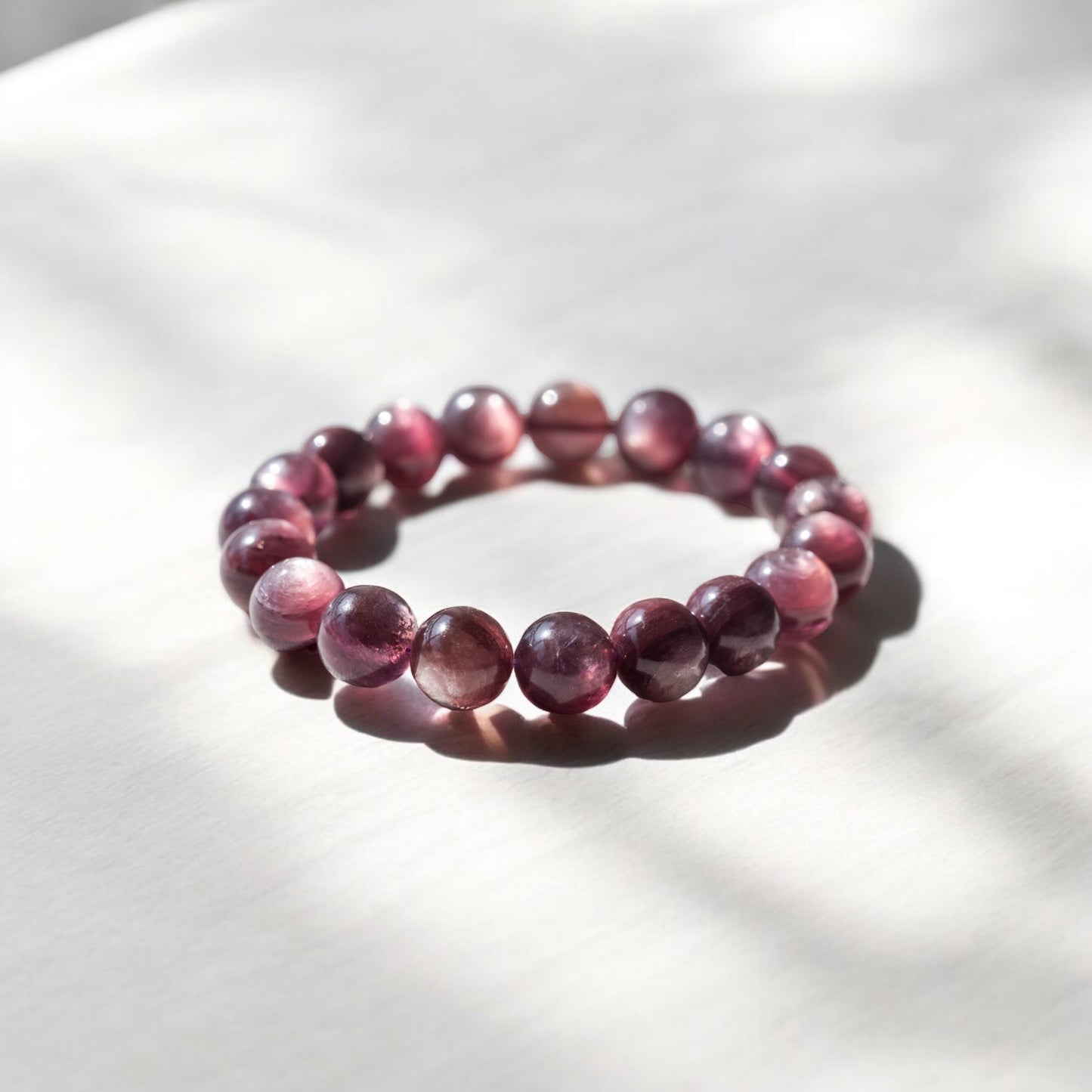 Gem Pink Lepidolite Bracelet 10mm - Sentient Crystals - stone type - stone keywords