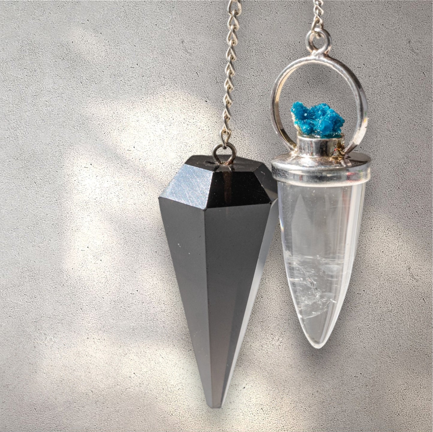 Cavensite Quartz Bullet Pendulum - Sentient Crystals - stone type - stone keywords