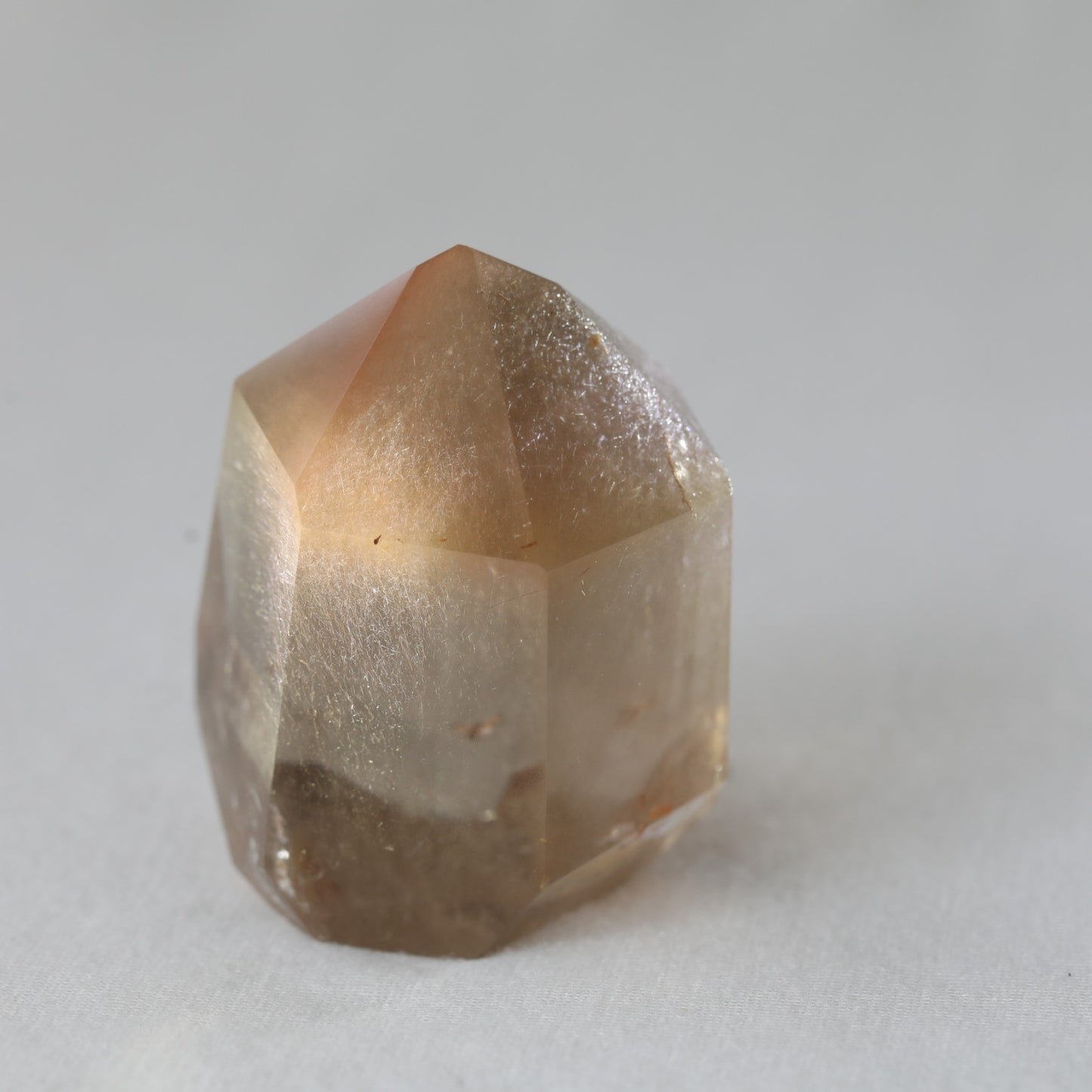 Smokey Quartz With Red Amphibole & Rutile Freeform 153.90gm - Sentient Crystals - stone type - stone keywords