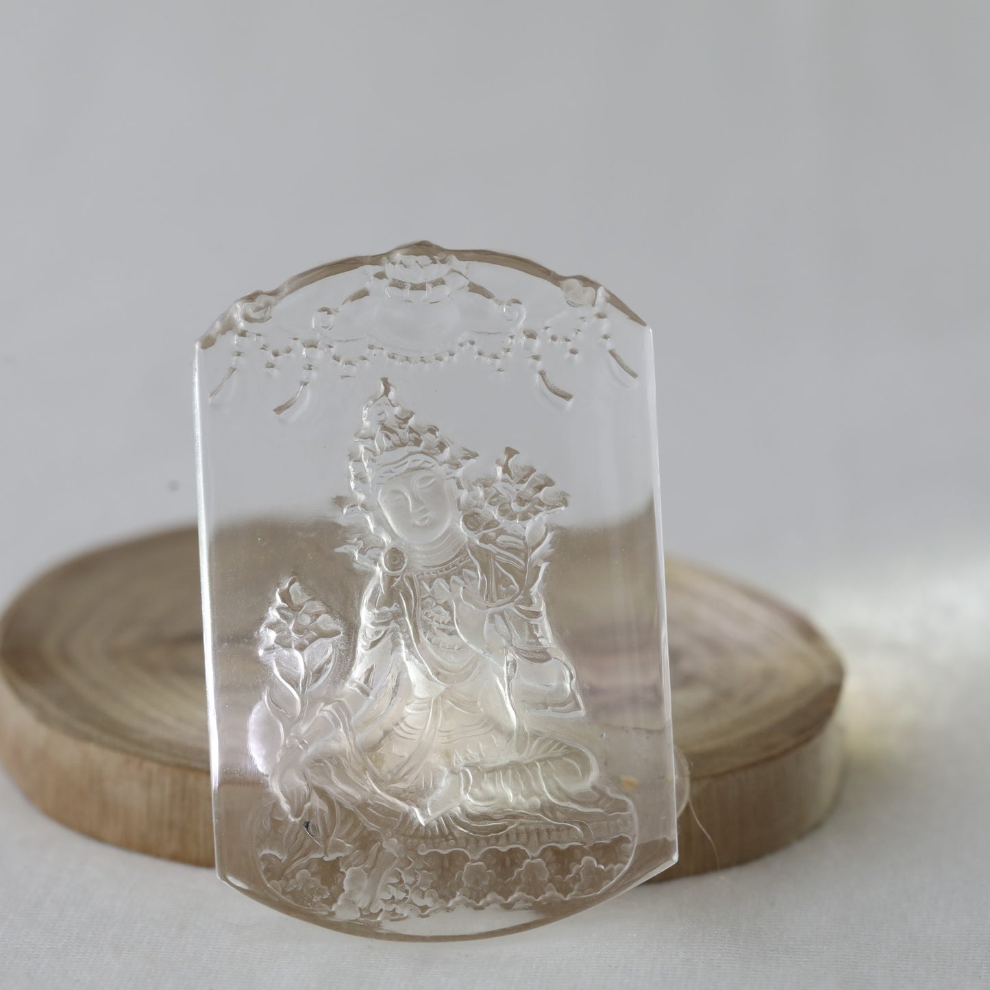 Clear Quartz Kwan Yin goddess Carvings Tara - Sentient Crystals - stone type - stone keywords