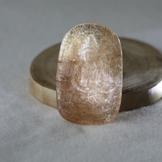 Copper Rutile In Quartz Godess Carvings - Sentient Crystals - stone type - stone keywords