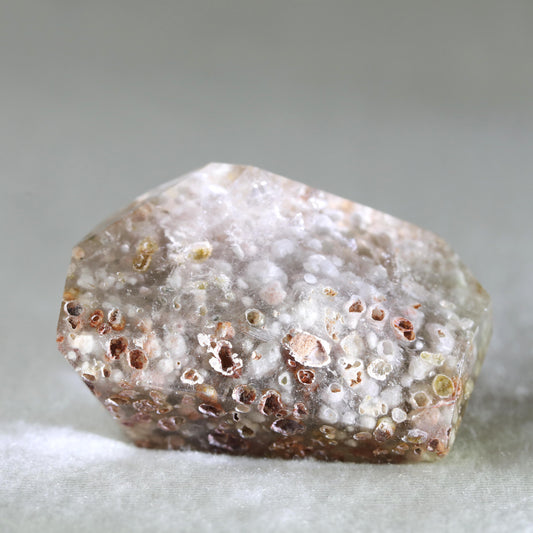 Cotton Ball Amphibole In Quartz Freeform - Sentient Crystals - stone type - stone keywords