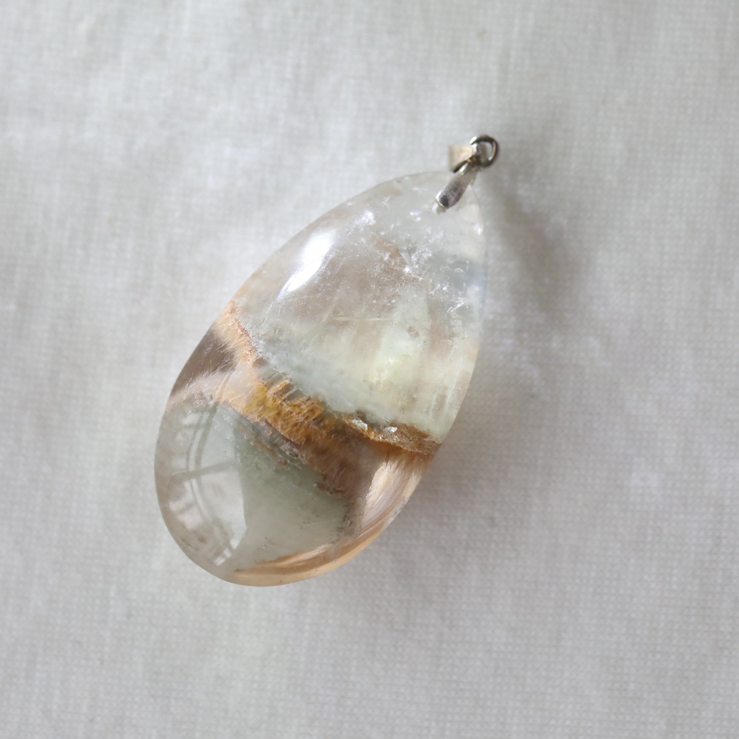 Rutile With Chlorite Drop Pendant - Sentient Crystals - stone type - stone keywords