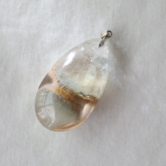 Rutile With Chlorite Drop Pendant - Sentient Crystals - stone type - stone keywords