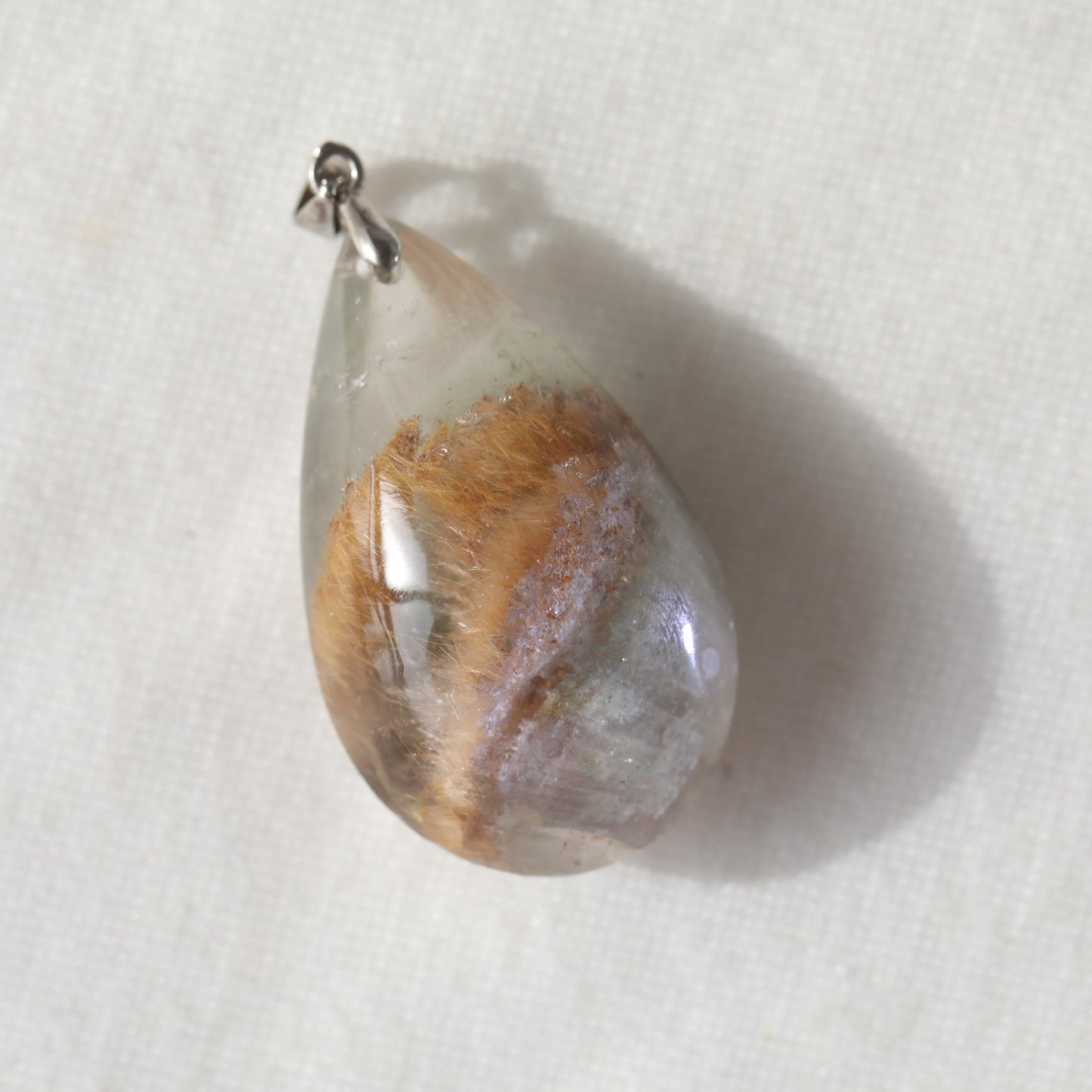 Rutile With Chlorite Drop Pendant - Sentient Crystals - stone type - stone keywords