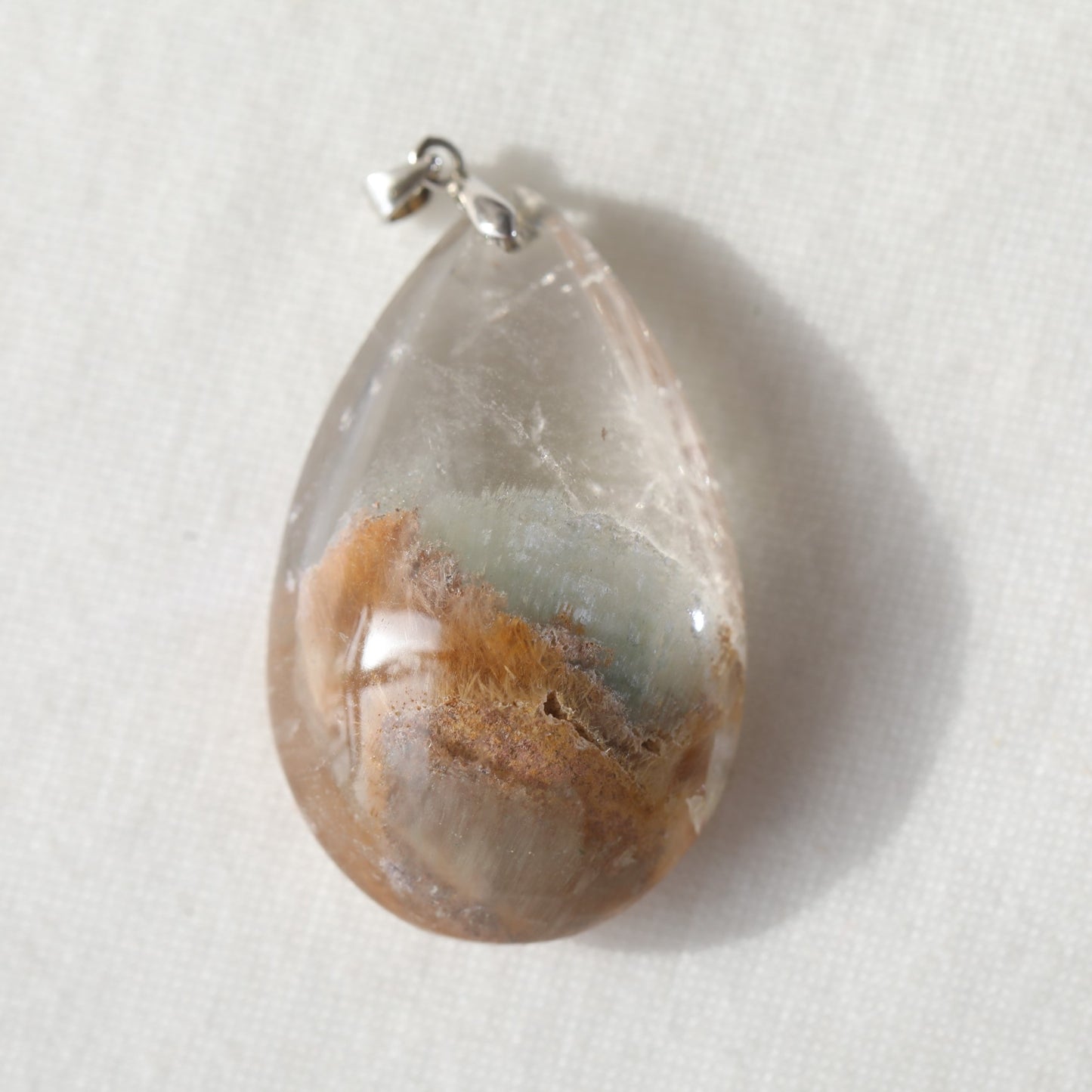 Rutile With Chlorite Drop Pendant - Sentient Crystals - stone type - stone keywords