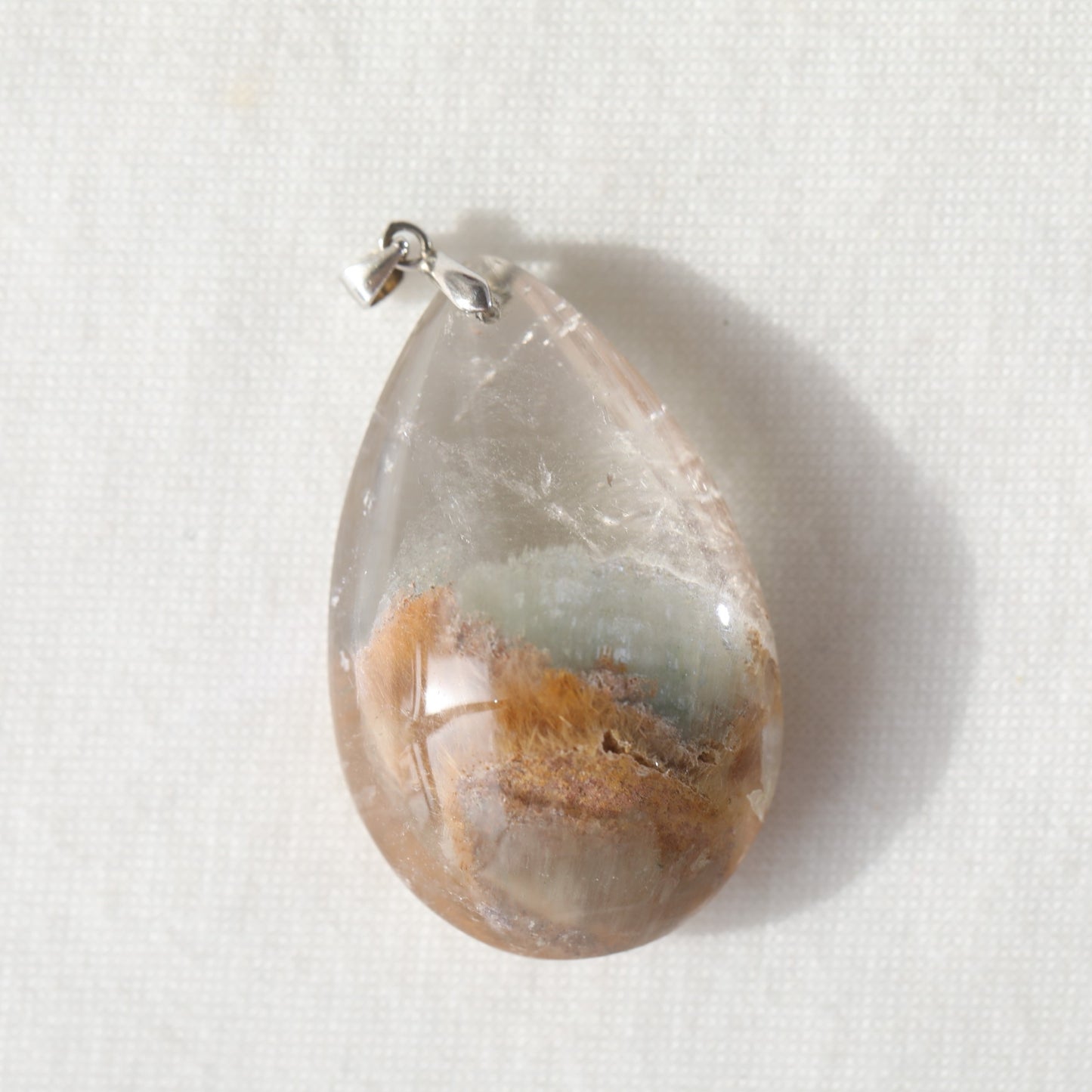 Rutile With Chlorite Drop Pendant - Sentient Crystals - stone type - stone keywords