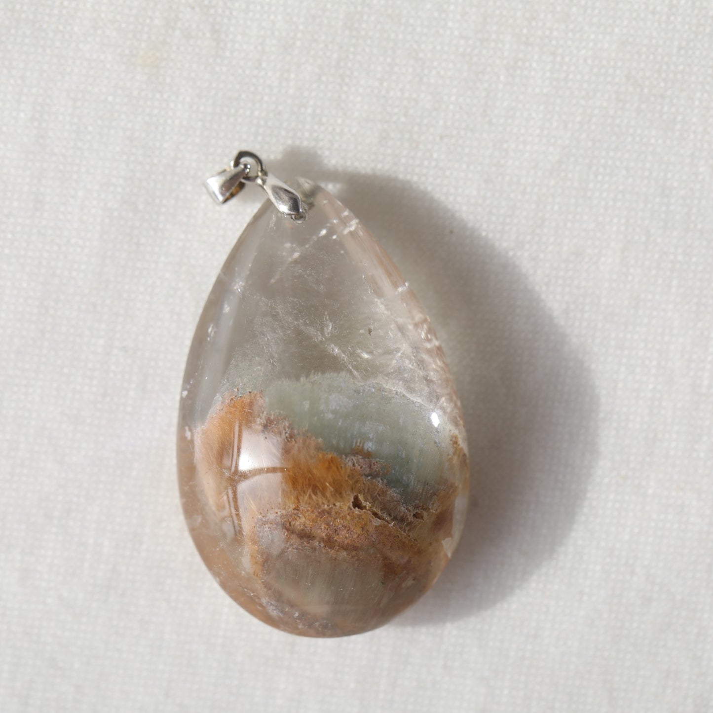 Rutile With Chlorite Drop Pendant - Sentient Crystals - stone type - stone keywords