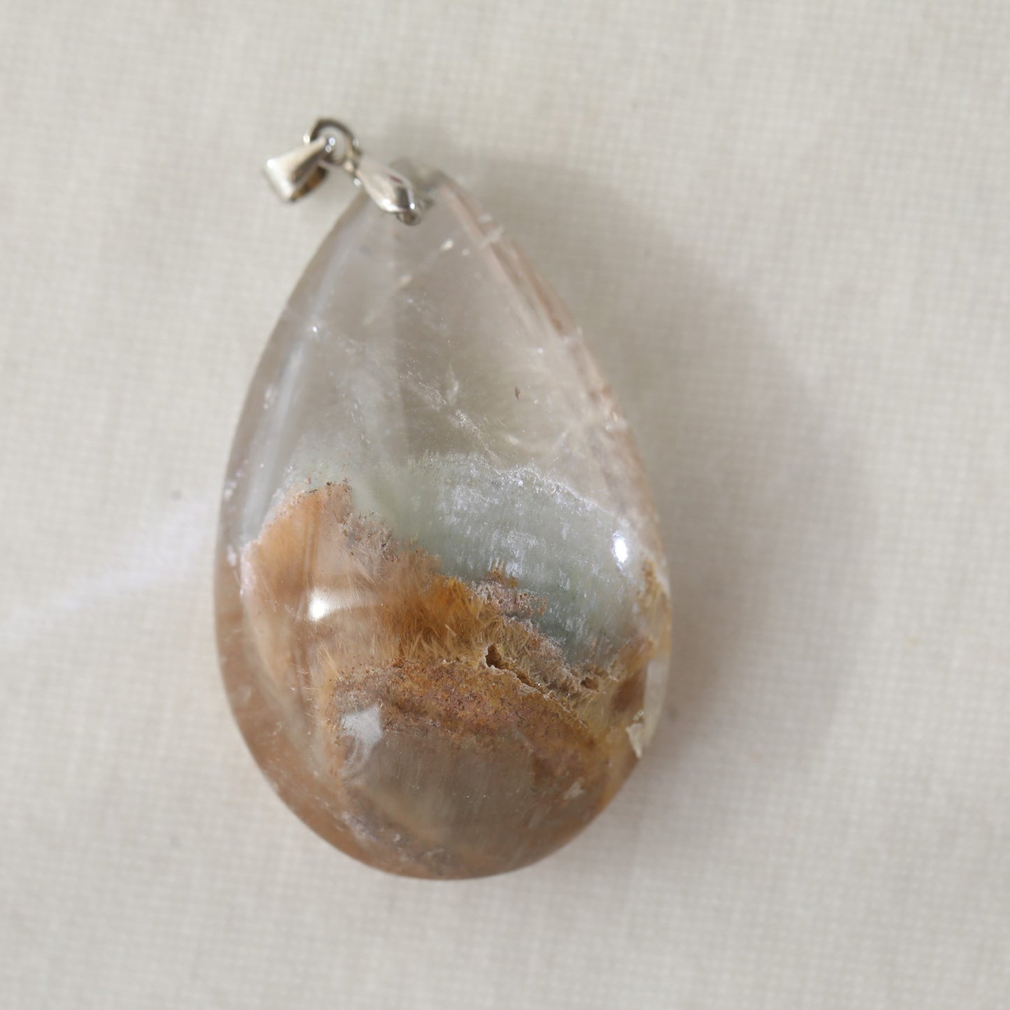 Rutile With Chlorite Drop Pendant - Sentient Crystals - stone type - stone keywords