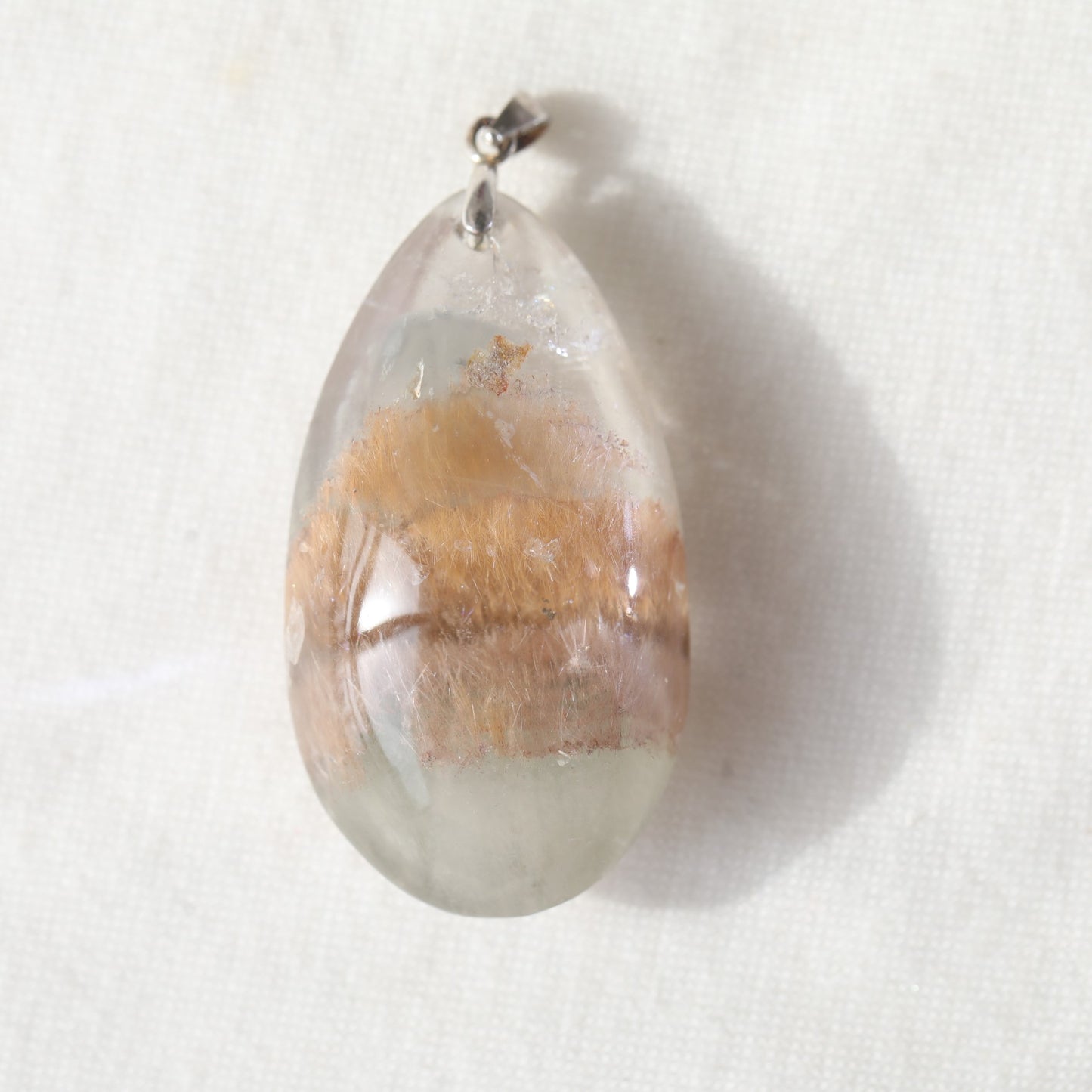 Rutile With Chlorite Drop Pendant - Sentient Crystals - stone type - stone keywords
