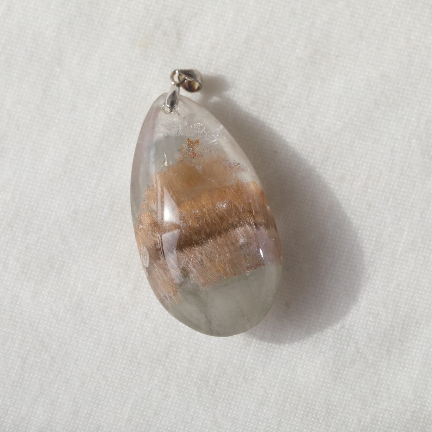 Rutile With Chlorite Drop Pendant - Sentient Crystals - stone type - stone keywords