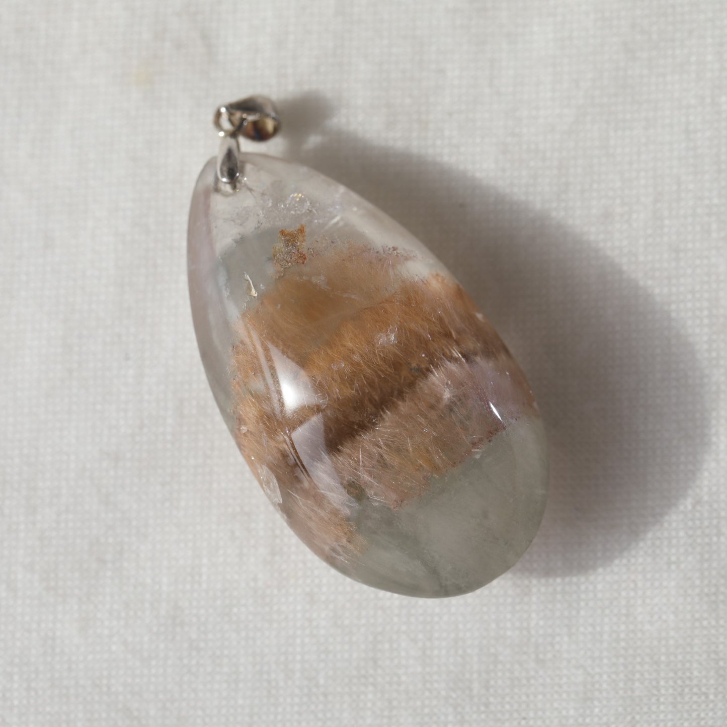 Rutile With Chlorite Drop Pendant - Sentient Crystals - stone type - stone keywords