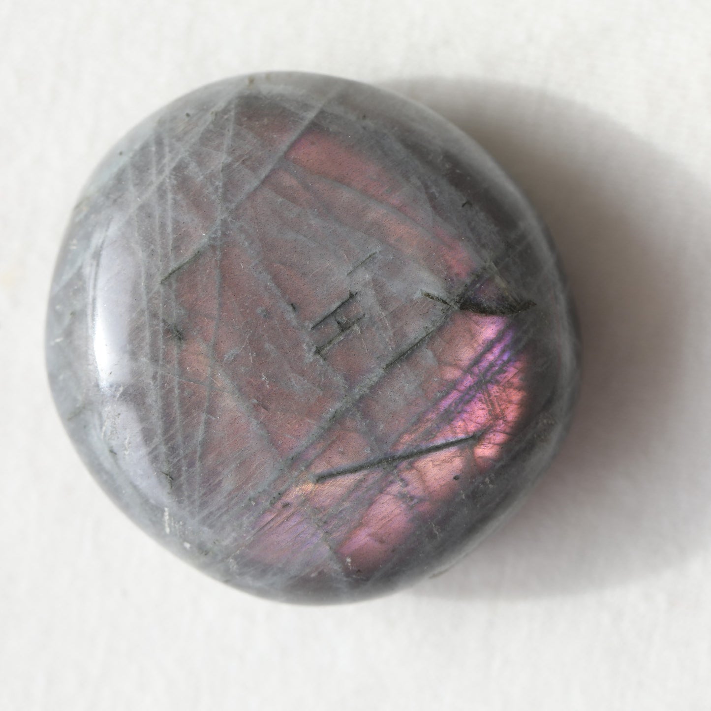 Gem Labradorite Palm Stone 27.50gm - Sentient Crystals - stone type - stone keywords