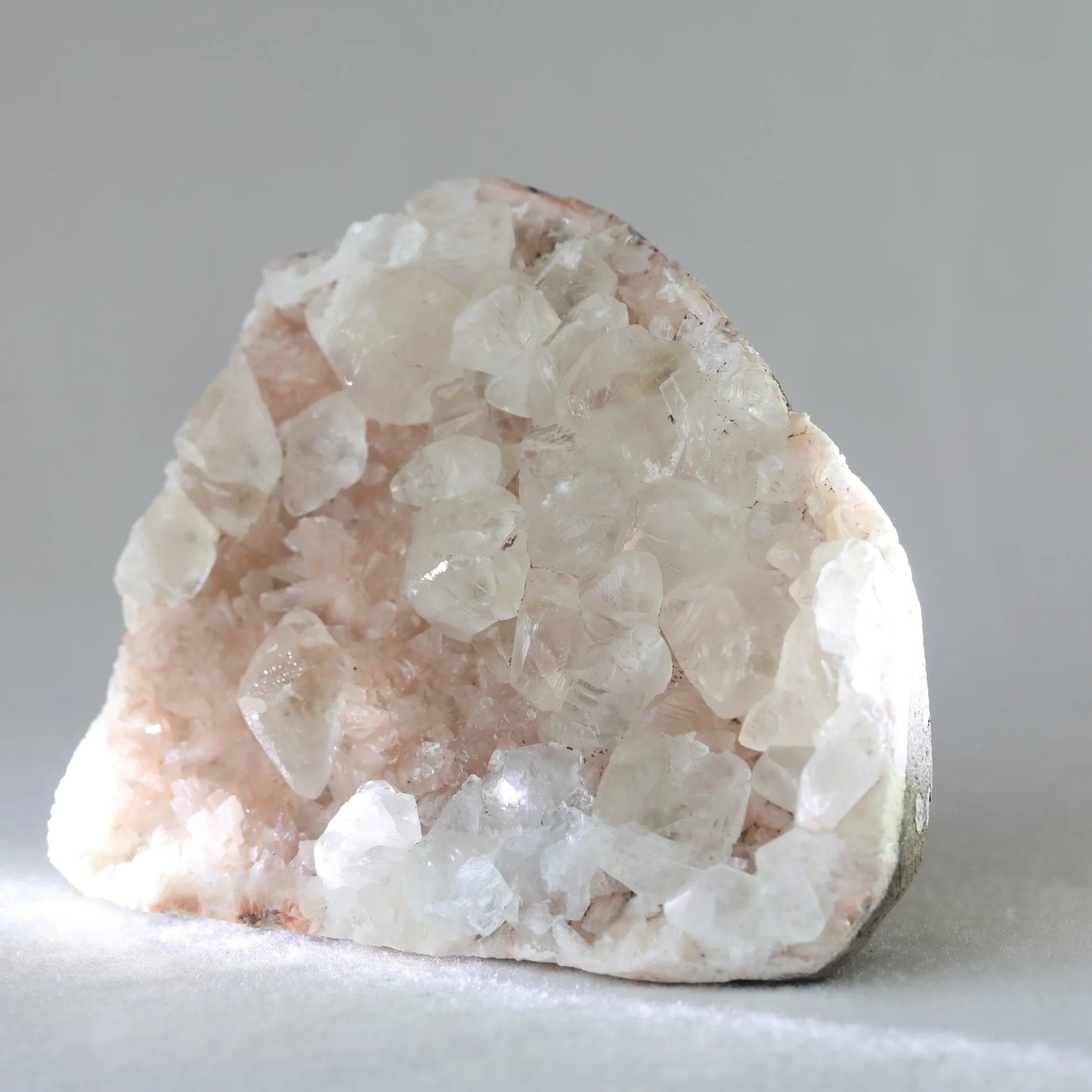 Dogtooth Calcite With Pink Heulandite Cluster 680gm - Sentient Crystals - stone type - stone keywords