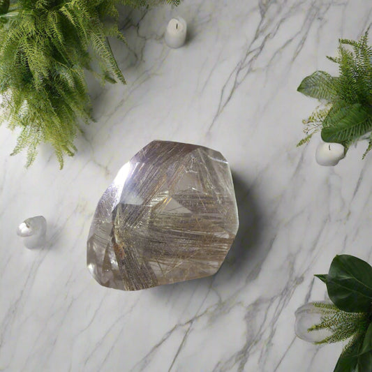 Copper Rutile  In Quartz Free Form 42gm - Sentient Crystals - stone type - stone keywords