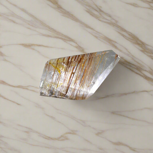 Red Copper Rutile In Quartz  Free Form 25.35gm - Sentient Crystals - stone type - stone keywords