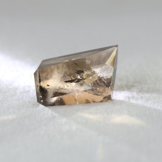 Smokey Quartz With Calcite Freeform 42.60gm - Sentient Crystals - stone type - stone keywords