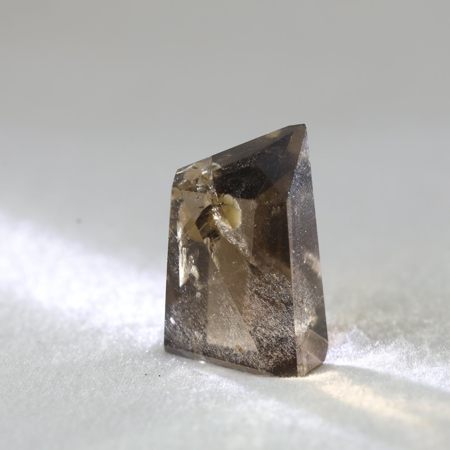 Smokey Quartz With Calcite Freeform 42.60gm - Sentient Crystals - stone type - stone keywords