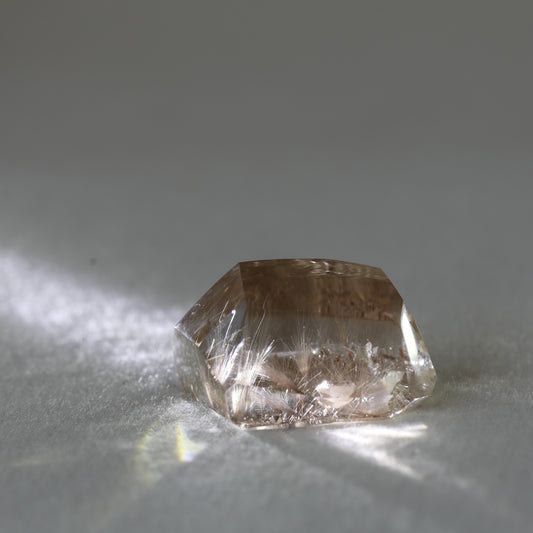 Pink Rutile In Quartz Freeform 49.40gm - Sentient Crystals - stone type - stone keywords