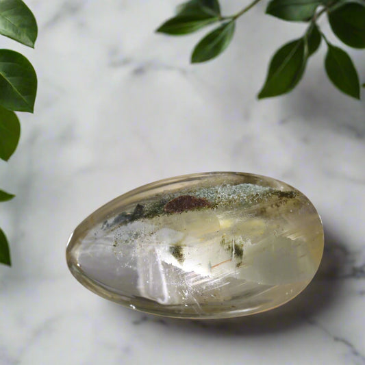 Garden Quartz Drop Shape Freeform 59.80gm - Sentient Crystals - stone type - stone keywords