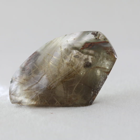 Smokey Quartz With Rutile Quartz Free Form 155.30gm - Sentient Crystals - stone type - stone keywords