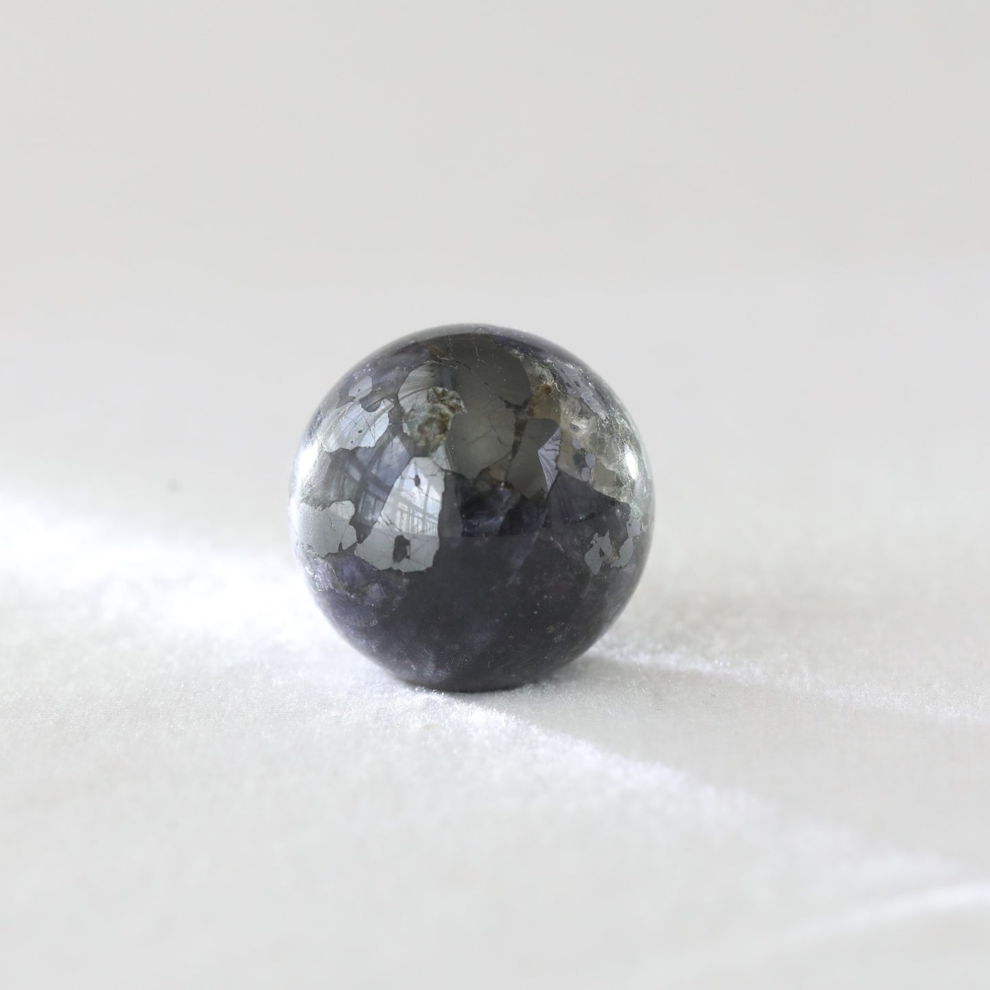 Iolite With SUNSTONE Sphere 75GM - Sentient Crystals - stone type - stone keywords
