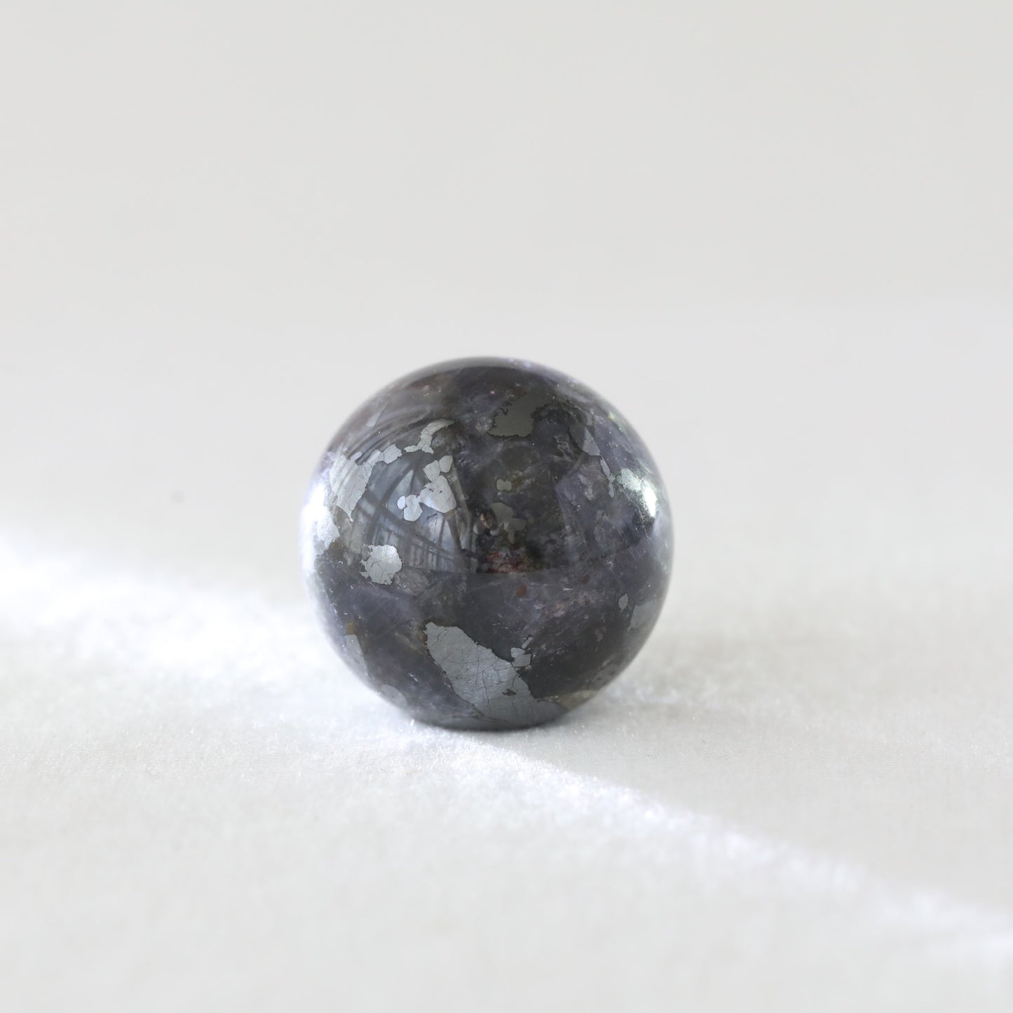 Iolite With SUNSTONE Sphere 75GM - Sentient Crystals - stone type - stone keywords