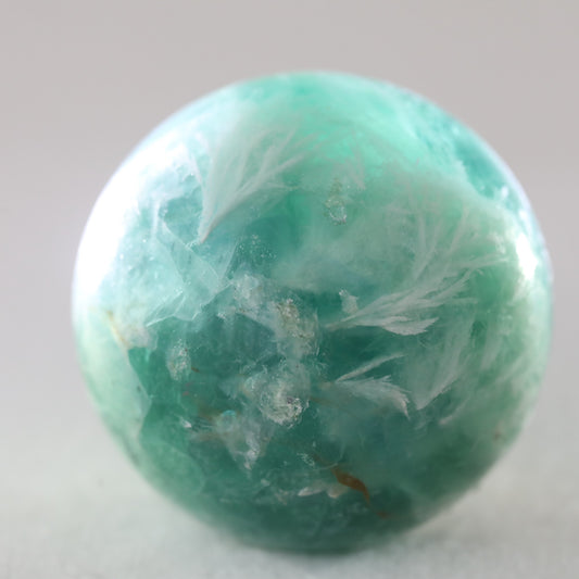 Feather Flourite Sphere 302GM - Sentient Crystals - stone type - stone keywords