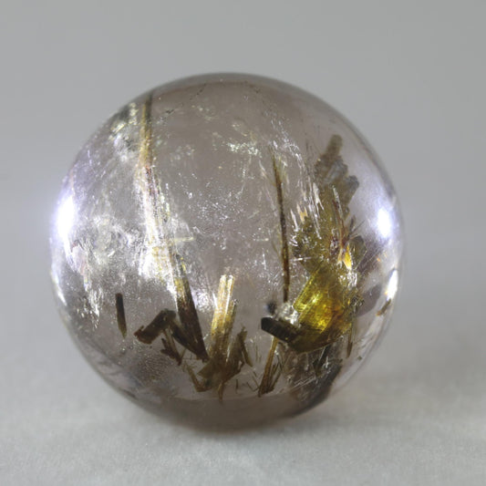 Epidote & Smokey Quartz Sphere 308GM - Sentient Crystals - stone type - stone keywords