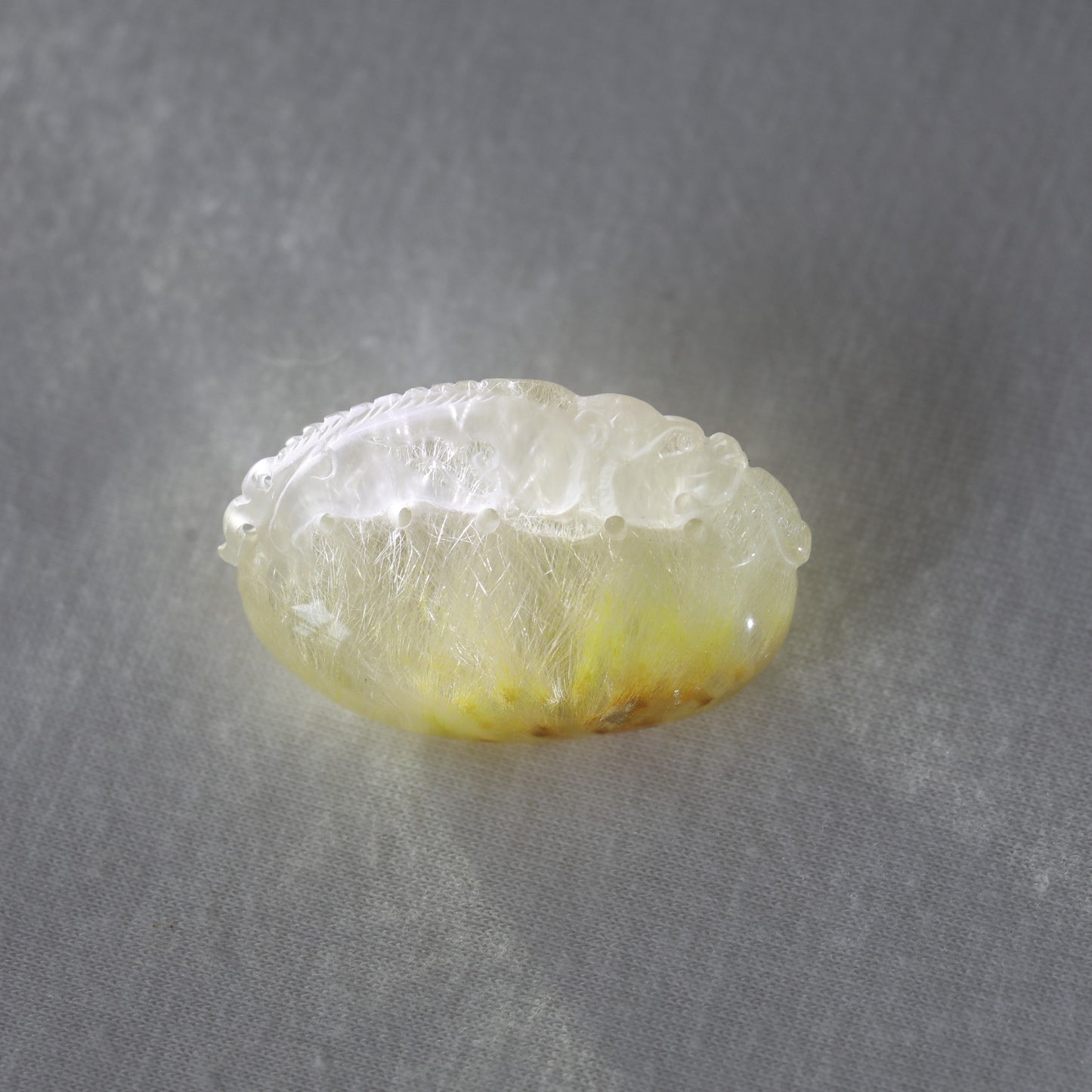 Golden Rutile Dragon Carving 20.46gm - Sentient Crystals - stone type - stone keywords