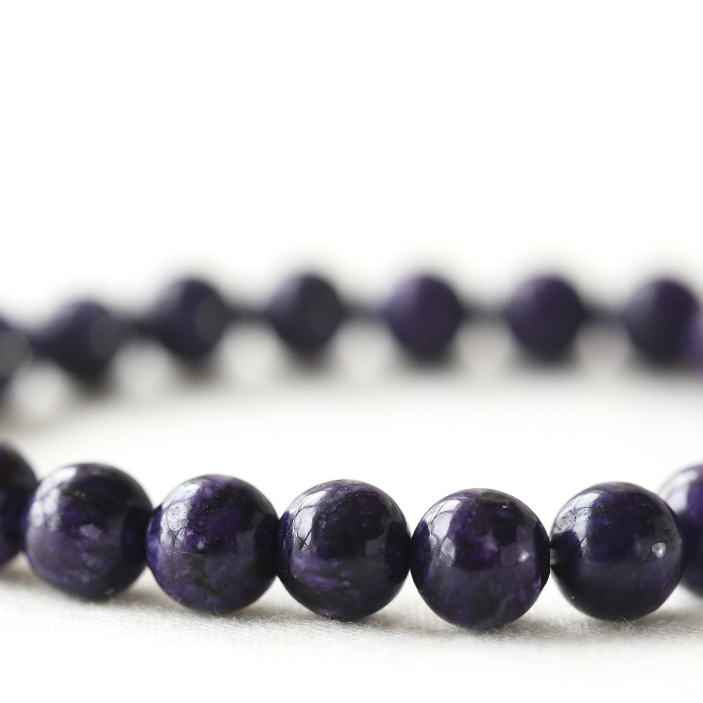 Charoite Bracelet 8mm - Sentient Crystals - stone type - stone keywords