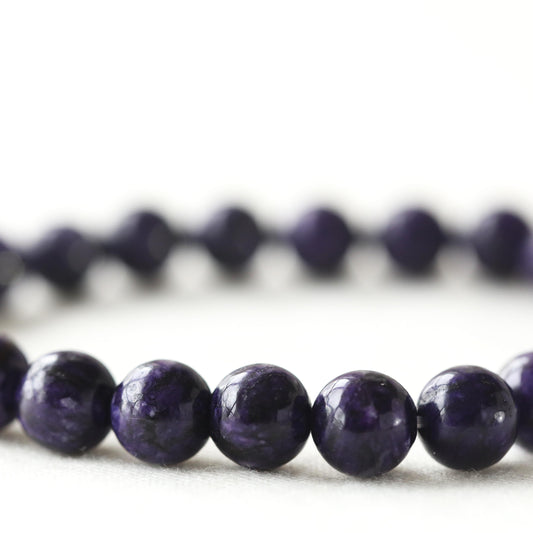 Charoite Bracelet 8mm - Sentient Crystals - stone type - stone keywords