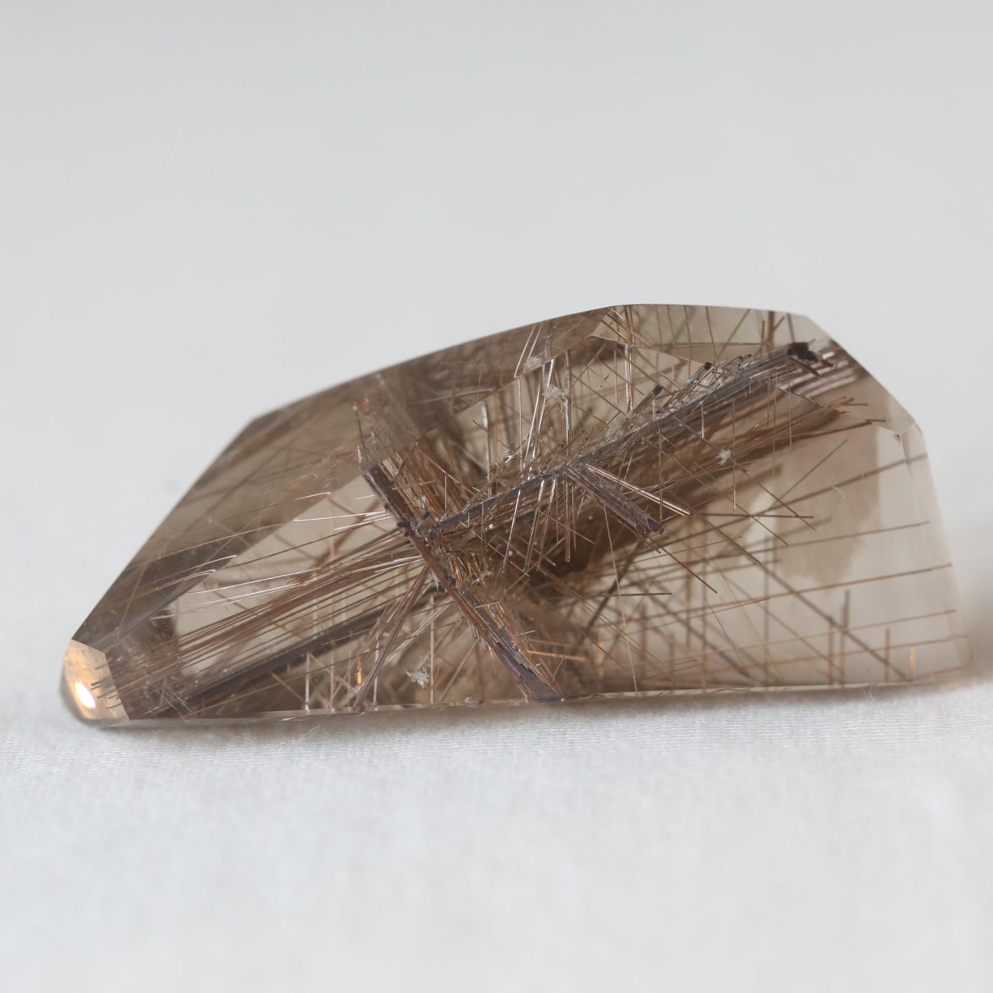 Copper Rutile In Quartz Free Form 76.70gm - Sentient Crystals - stone type - stone keywords