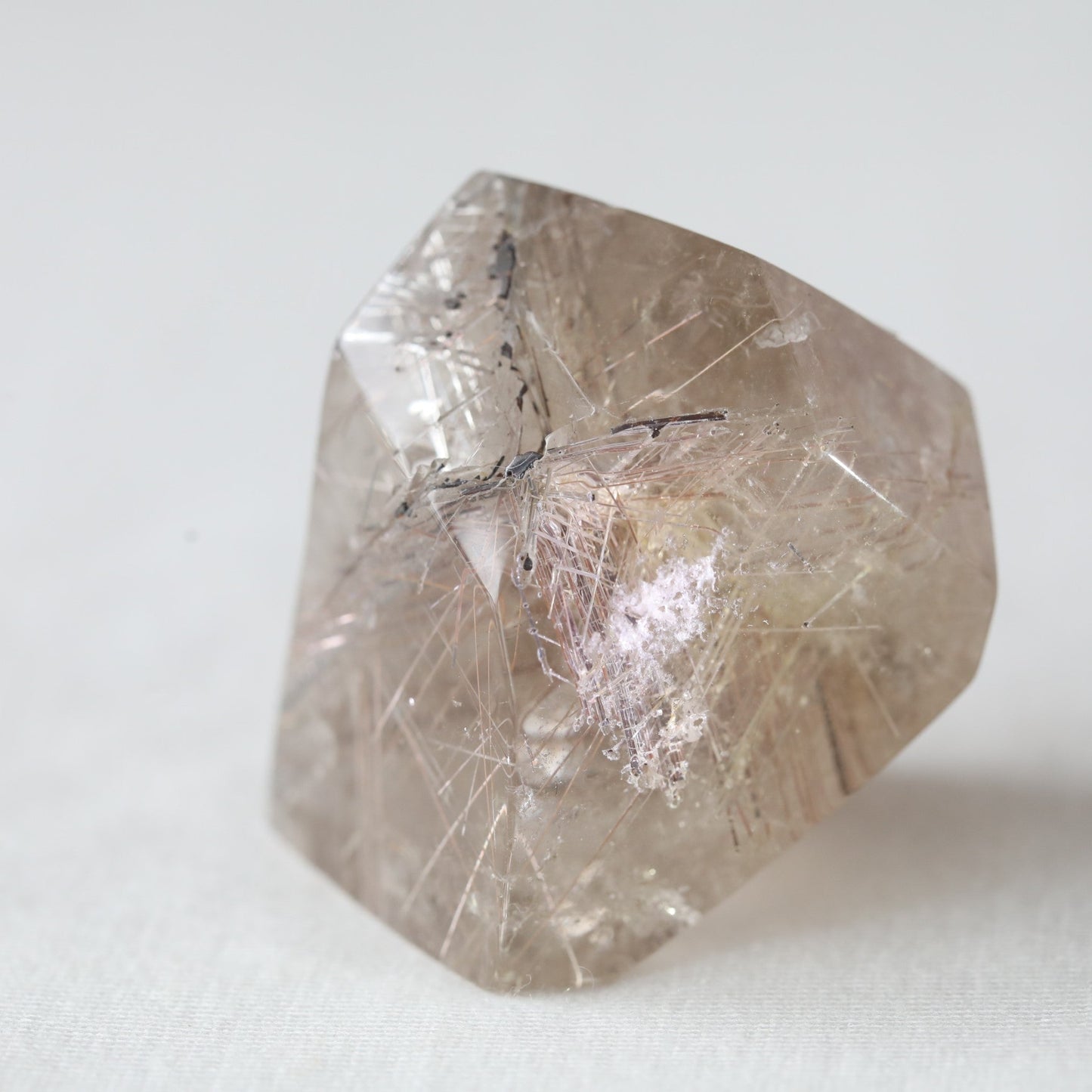 Copper Rutile In Quartz Free Form100.25gm - Sentient Crystals - stone type - stone keywords