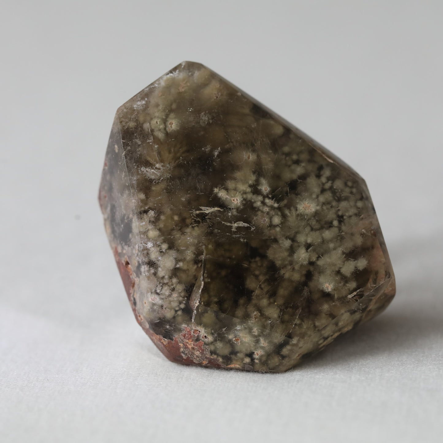 Cotton Ball Amphibole in quartz Freeform 72.60gm - Sentient Crystals - stone type - stone keywords