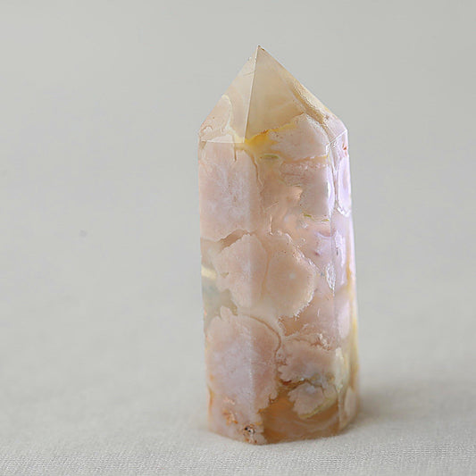 Flower Carnelian AKA (Sakura Agate) Mini Pencil Tower - Sentient Crystals - stone type - stone keywords