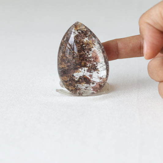 Garden Quartz cabachon 59.70gm - Sentient Crystals - stone type - stone keywords