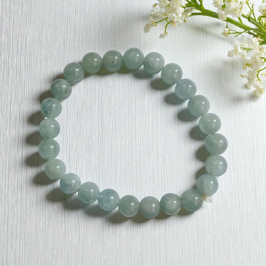 aquamarine bracelet with white background