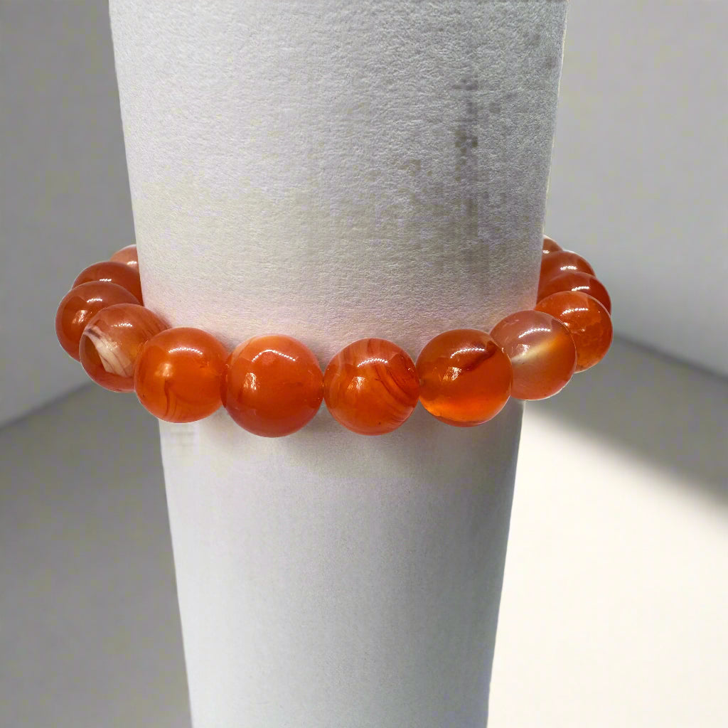 Red Carnelian Bracelet 10mm for Healthy Pregnancy Crystal Bracelet