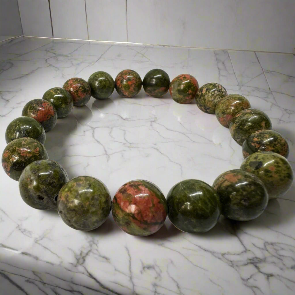 Unakite Bracelet 10mm