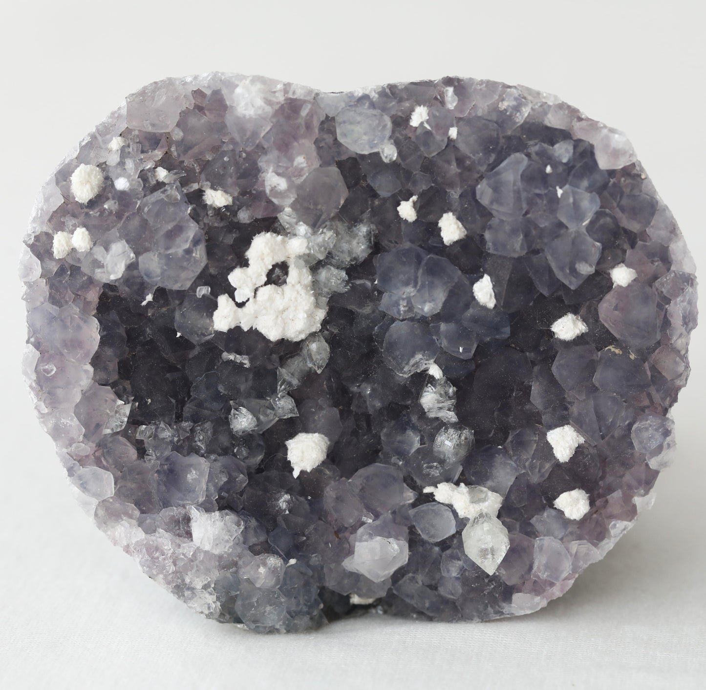 Indian Amethyst Cluster With Okenite 495gm - Sentient Crystals - stone type - stone keywords
