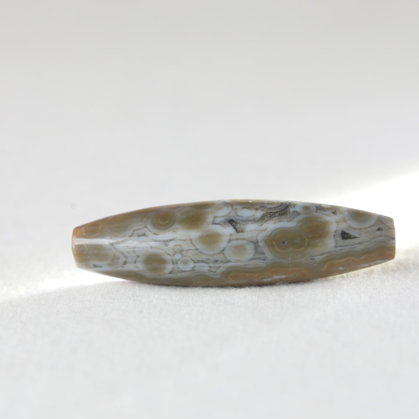 Ocean Jasper Bead Barrel - Sentient Crystals - stone type - stone keywords