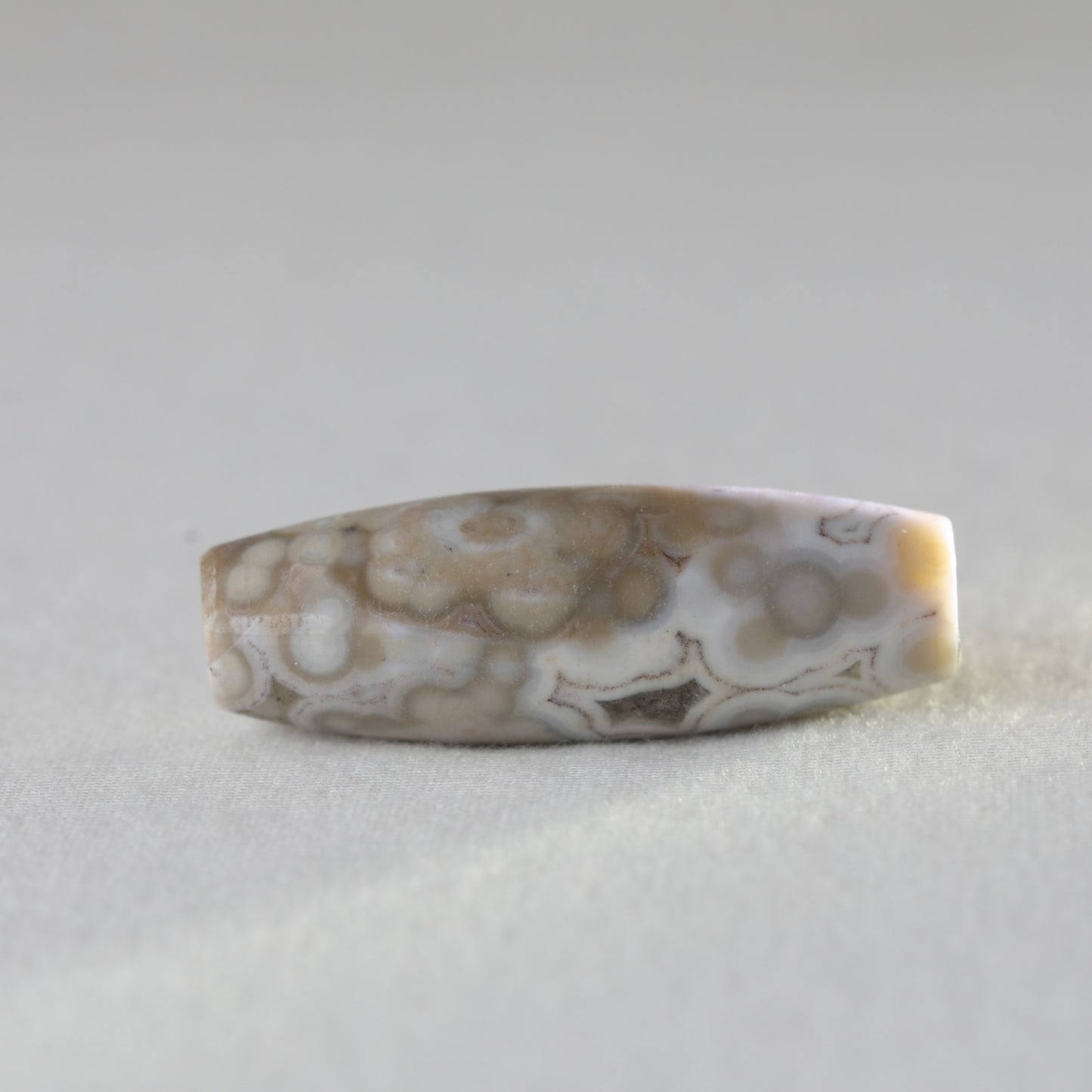 Ocean Jasper Bead Barrel - Sentient Crystals - stone type - stone keywords