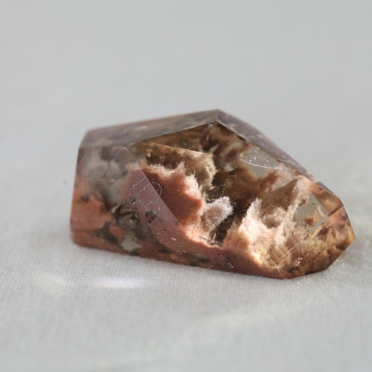 Pink Cloudy Amphibole In Quartz Free Form 40.45gm - Sentient Crystals - stone type - stone keywords