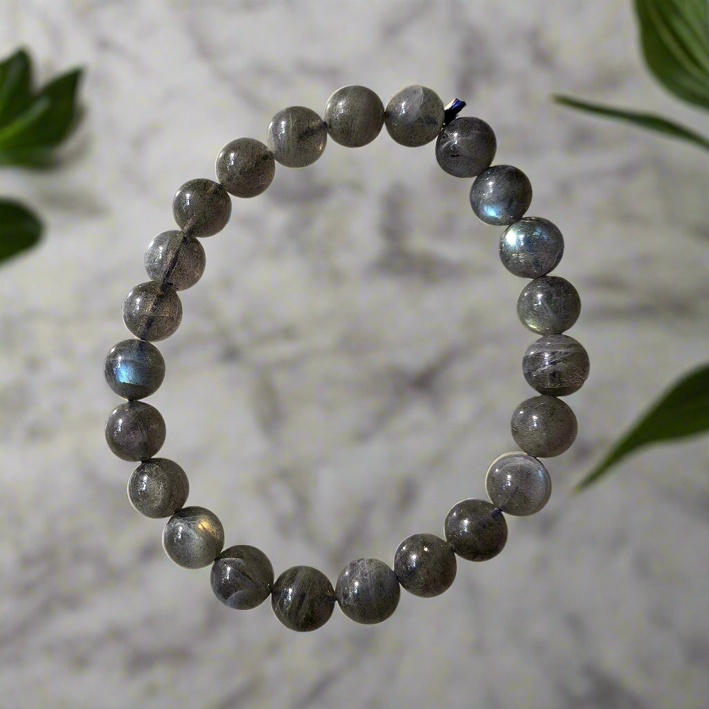 Blue Flash Labradorite Bracelet 10mm