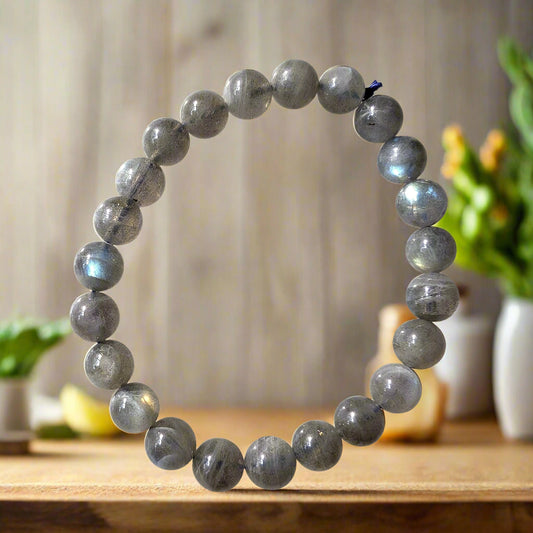 Blue Flash Labradorite Bracelet 10mm