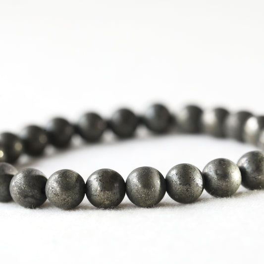 Pyrite Bracelet 8mm - Sentient Crystals - stone type - stone keywords