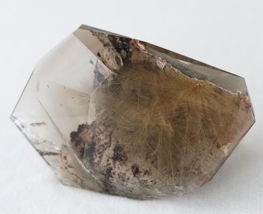Smokey Quartz With Rutile and lodolite Free Form 260.30gm - Sentient Crystals - stone type - stone keywords
