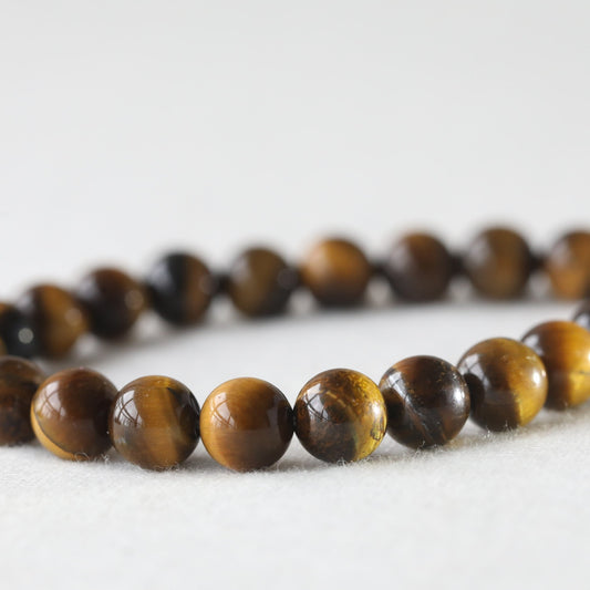 Tiger Eye Bracelet 8mm - Sentient Crystals - stone type - stone keywords