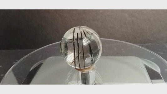 Black Rutile Sphere – Protection, Clarity & Transformation